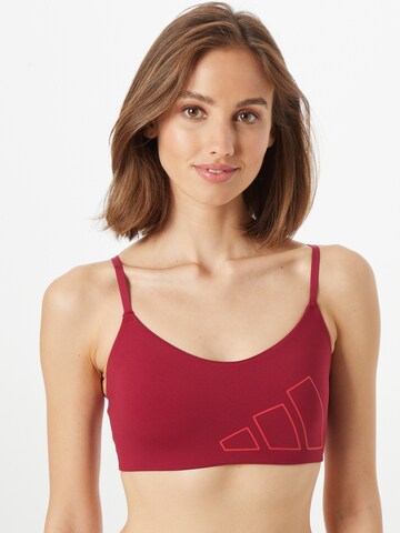 ADIDAS PERFORMANCE Bralette Sports Bra in Red: front