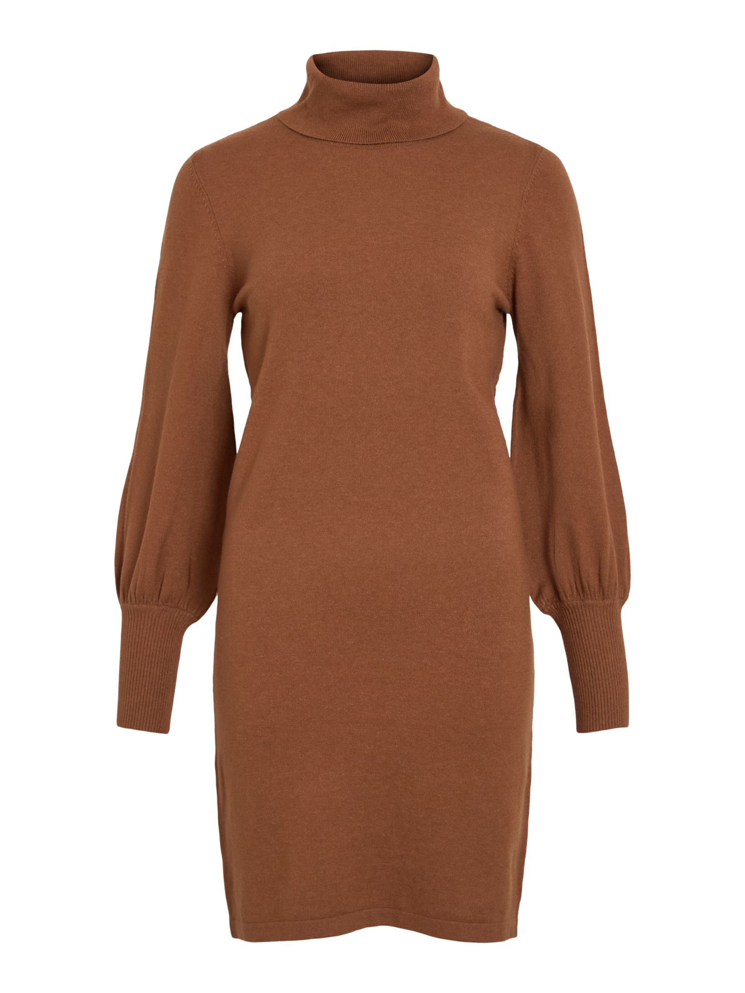 VILA Knit dress 'VIKERRY' in Brown: front