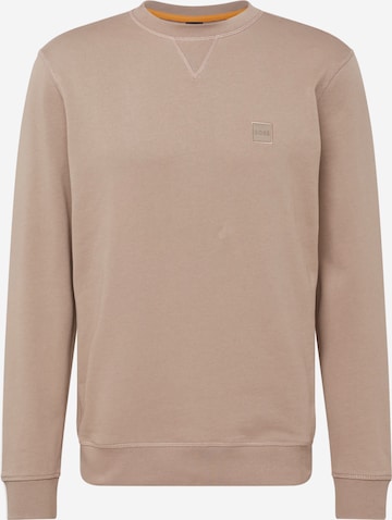 BOSS Orange Sweatshirt 'Westart' in Beige: predná strana