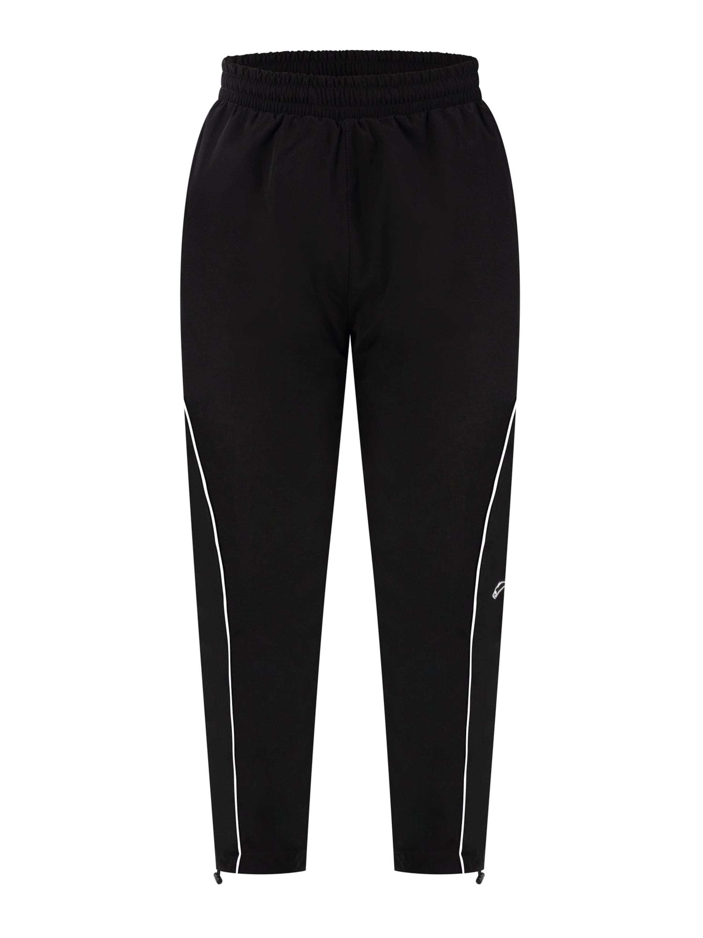 Loosefit Pantalon de sport Smilodox en noir : devant