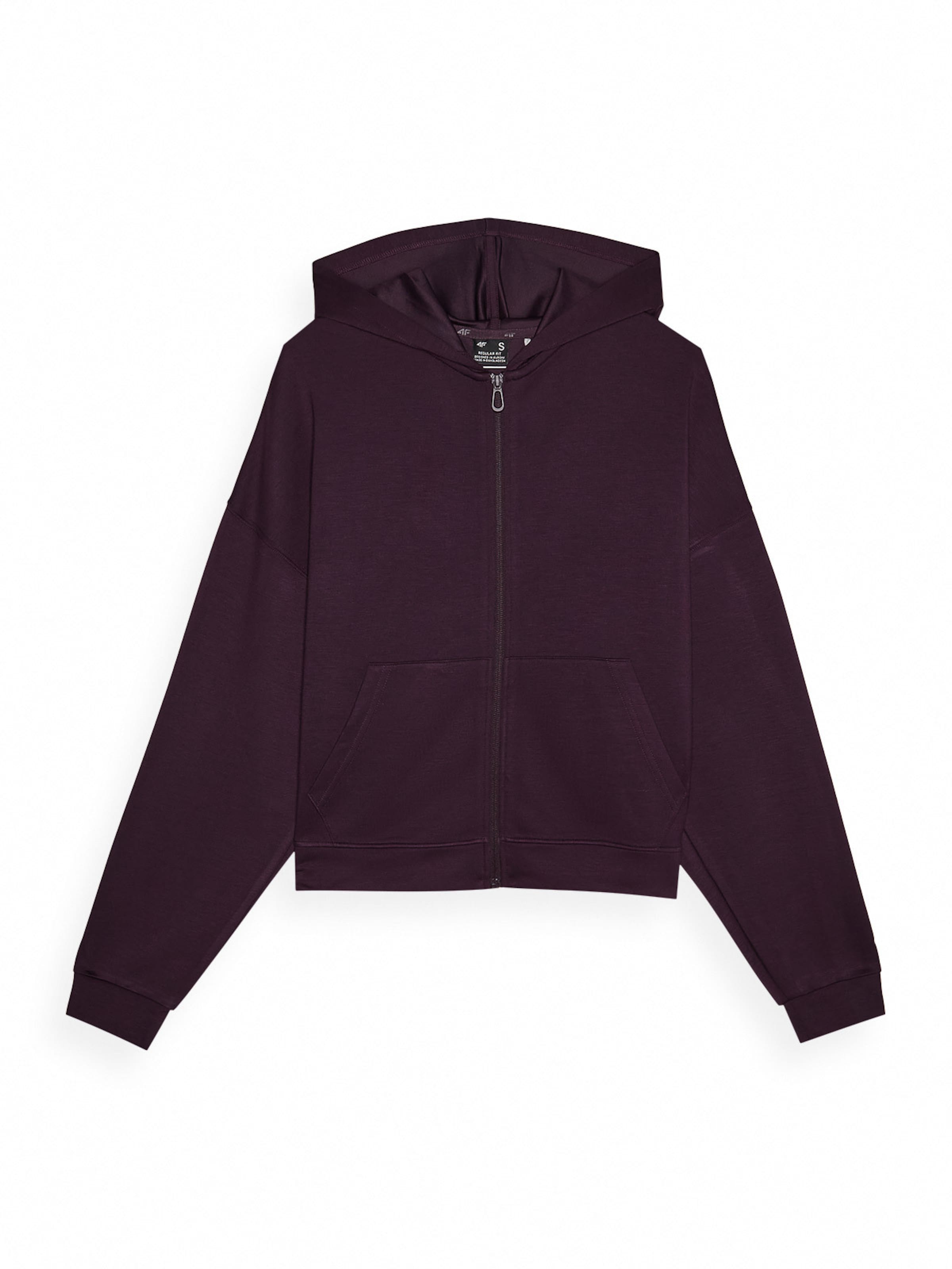 4F Sports sweat jacket in Purple: front