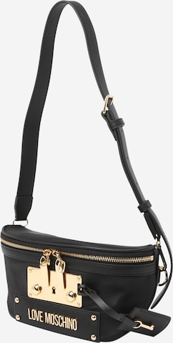Love Moschino Fanny Pack 'TIMELESS' in Black: front