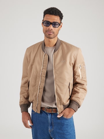 Schott NYC Přechodná bunda 'MACAMPSRS' – béžová: přední strana