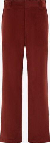 DICKIES Wide leg Broek in Rood: voorkant