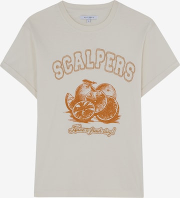 Scalpers T-shirt i beige: framsida