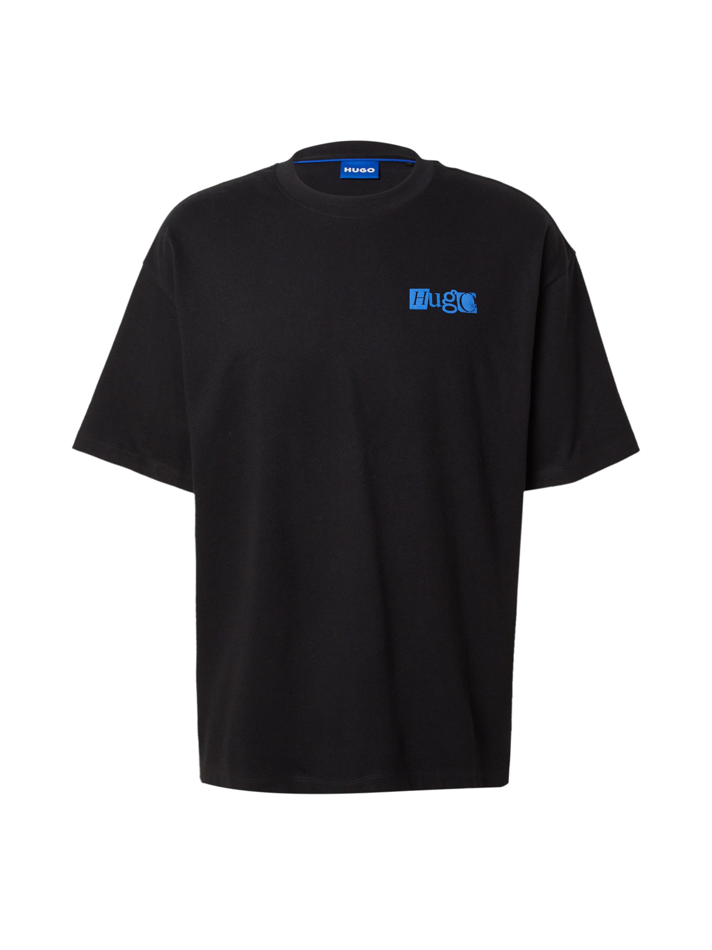 HUGO Μπλουζάκι 'Nilte' σε μαύρο: μπροστά