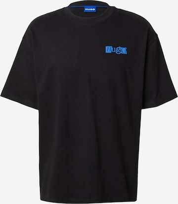 juoda HUGO Marškinėliai 'Nilte': priekis