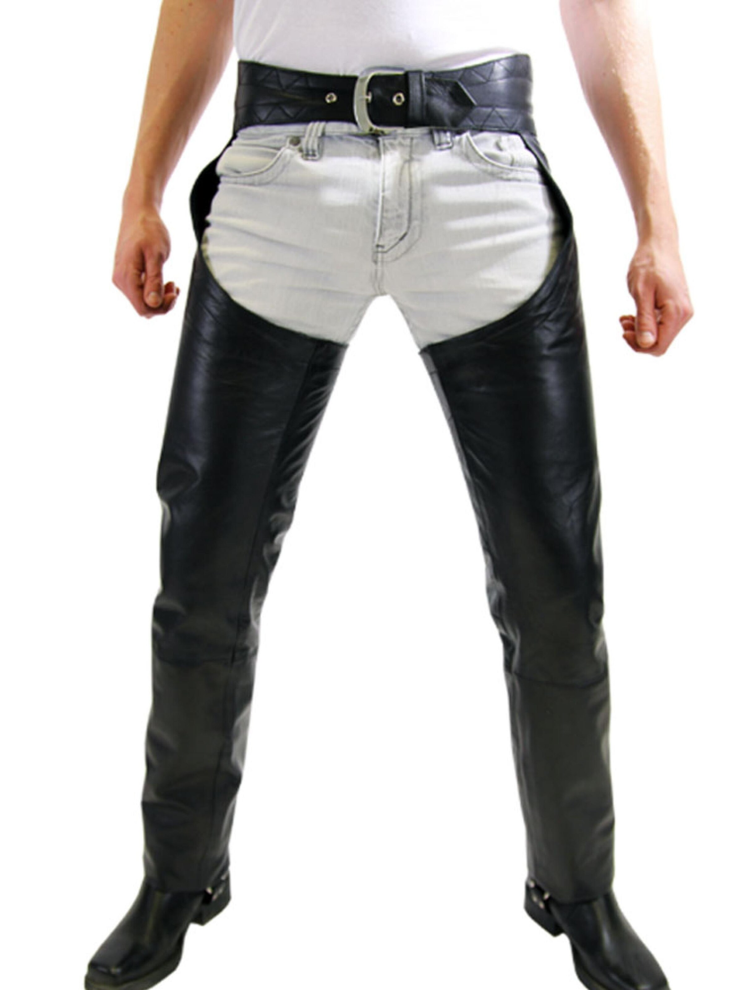 BOCKLE Skinny Hose 'Bockle® 1991 Chaps'‌‌‌‌‌ in Schwarz: Vorderseite