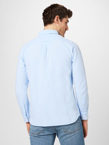 KnowledgeCotton Apparel Regular fit Overhemd in Blauw