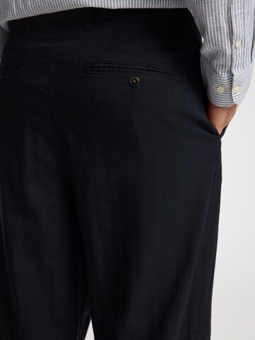 SELECTED HOMME Loosefit Bandplooibroek in Zwart
