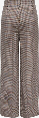 ONLY Wide leg Pleat-front trousers 'Nantes' in Brown