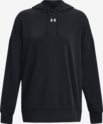 UNDER ARMOUR Athletic Sweatshirt in Black: front