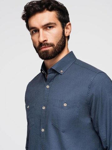 Regular fit Camicia di Ombre in blu