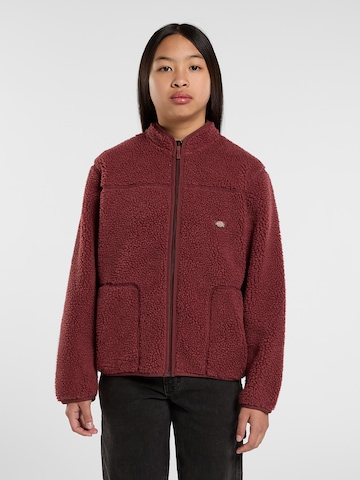 DICKIES Fleece jas 'Mount Hope' in Rood