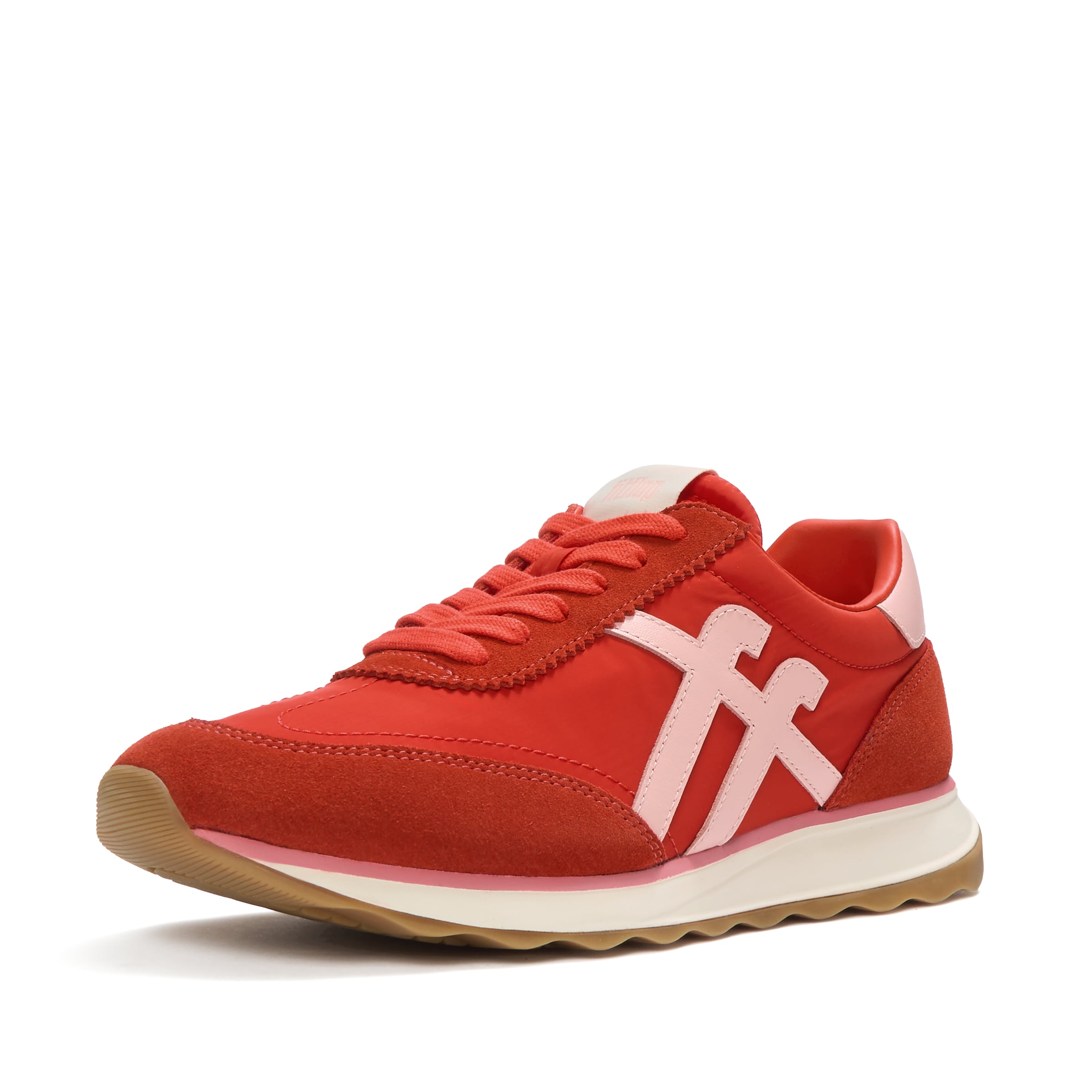 FitFlop T-Bar Sandals in Red: front