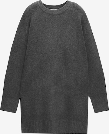 Robes en maille Pull&Bear en gris : devant