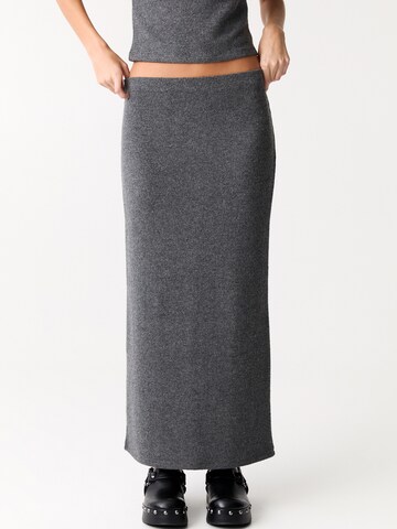 Pull&Bear Sukně – šedá: přední strana
