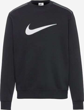 Nike Sportswear Athletic Sweatshirt 'NSW Swoosh' in Black: front