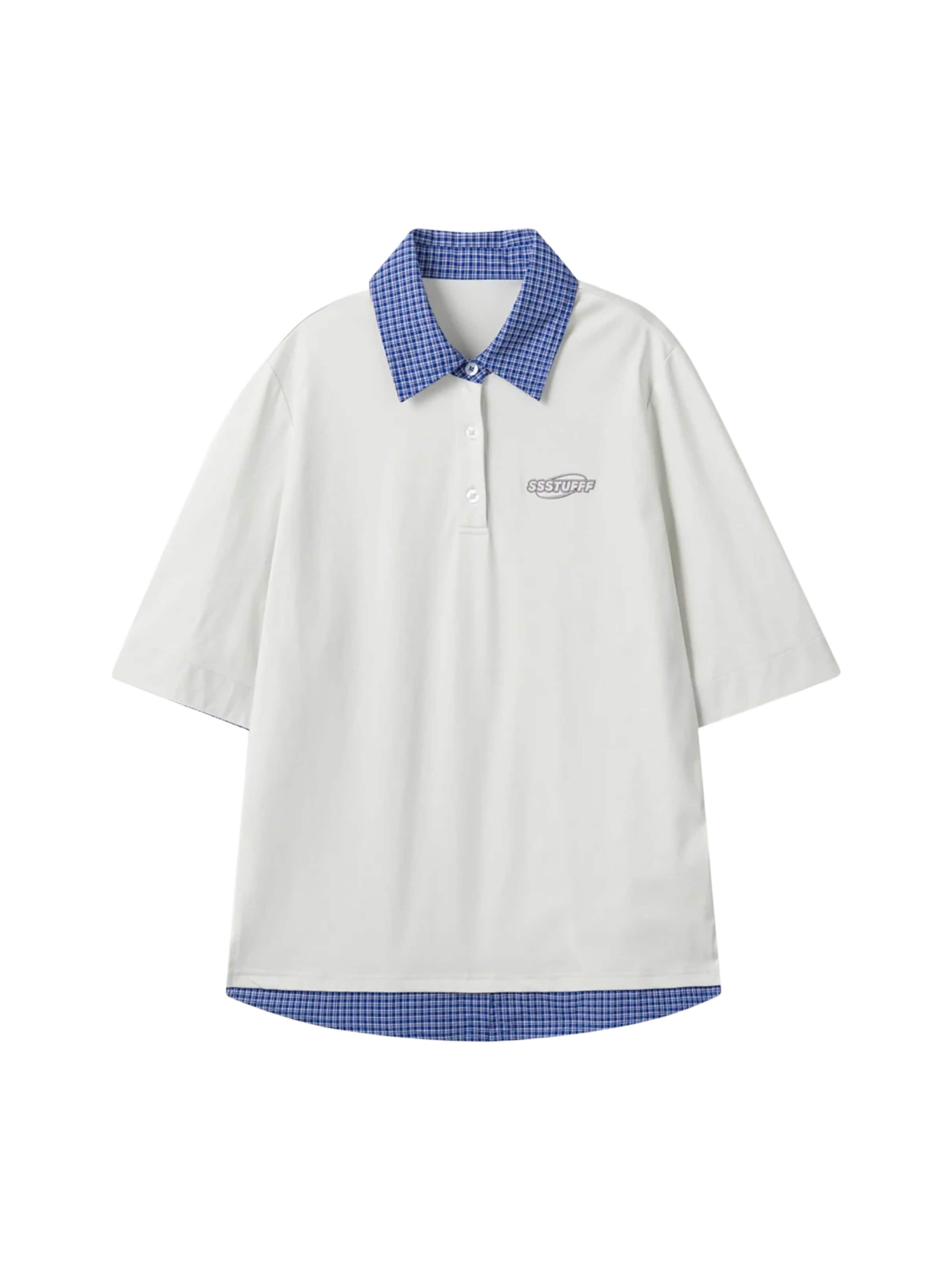 SSSTUFFF - Camisa em branco: frente