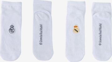 Chaussettes 'Socken 2er-Pack – Real Madrid' Cerdá en blanc : devant