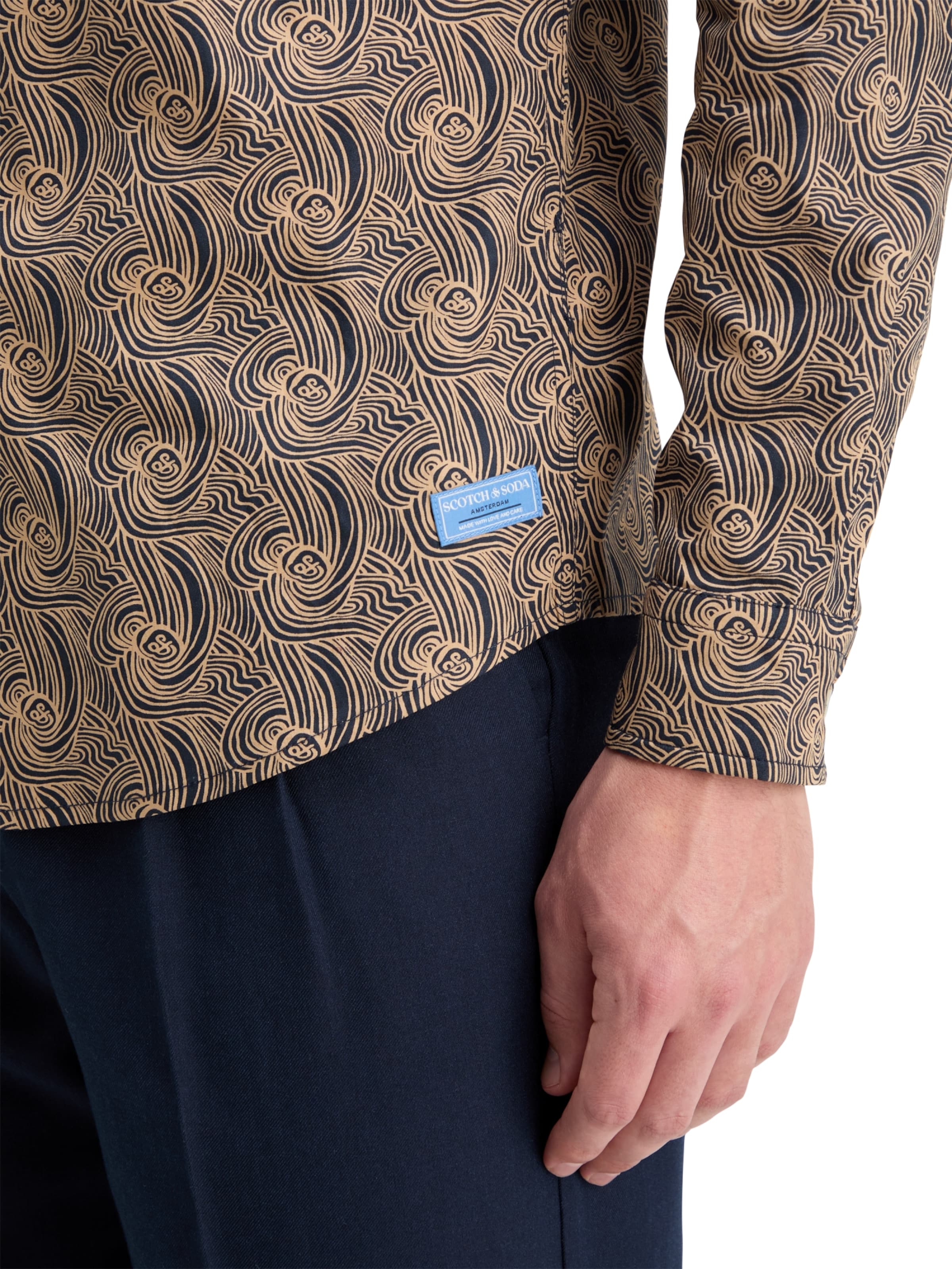 SCOTCH & SODA Regular Fit Hemd in Beige