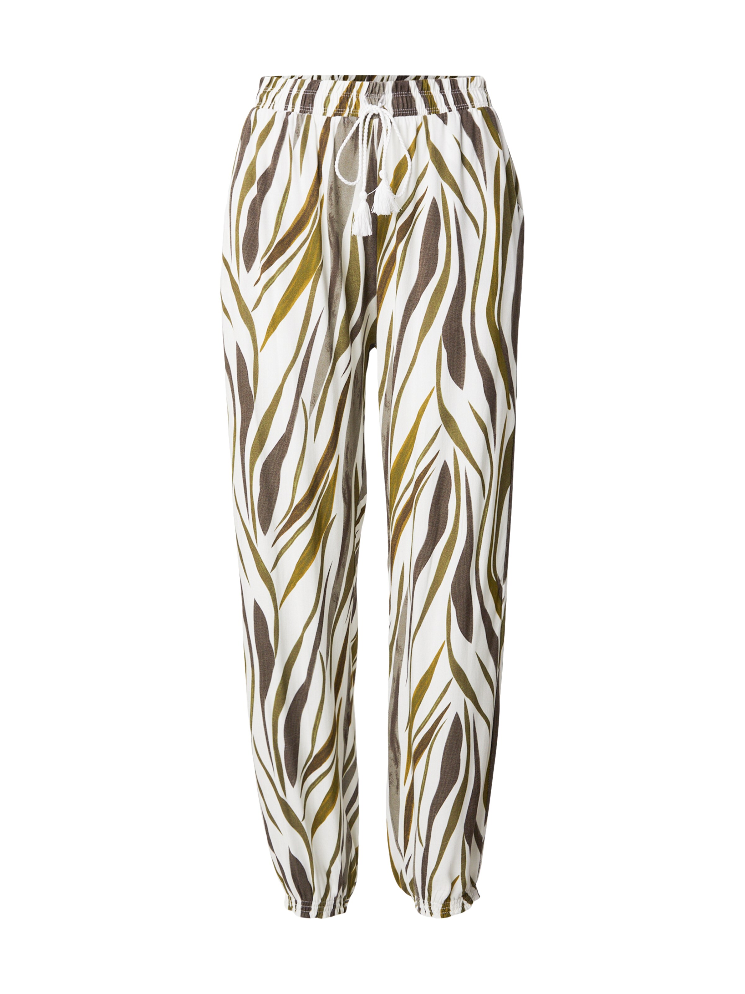 Hailys Housut 'Ro44xy' värissä ruskea / oliivi / valkoinen, Tuotenäkymä