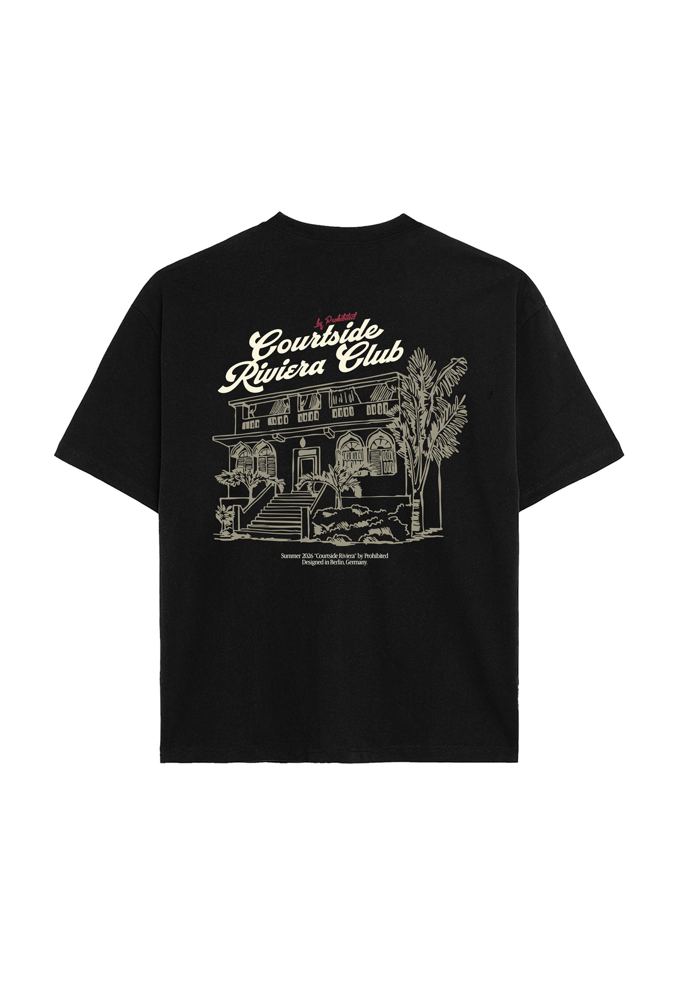Prohibited Shirt 'Riviera Club' in L in Beige / Cream / Black, Item view