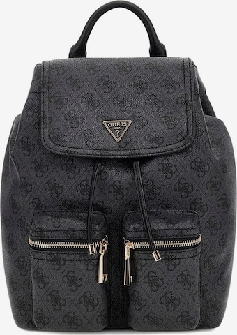 GUESS Rucksack 'Manhattan Ii Flap Backpack' in Schwarz: Vorderseite