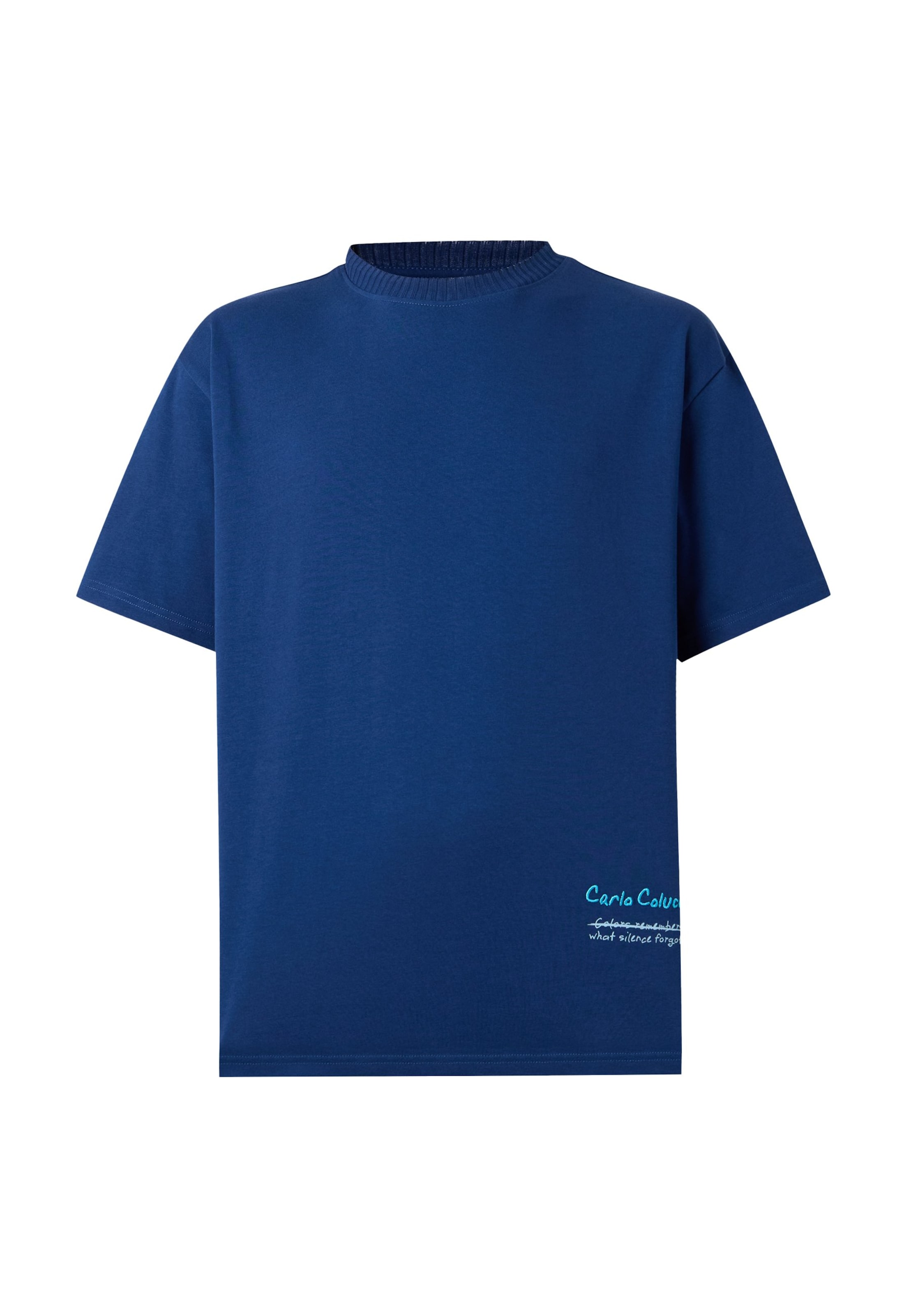 Maglietta di Carlo Colucci in blu: frontale