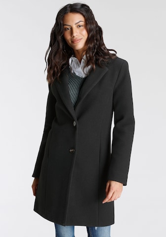 LAURA SCOTT Between-Seasons Coat in Black: front