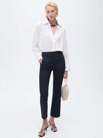 MANGO Regular Trousers with creases 'NEWCOLA' in Blue