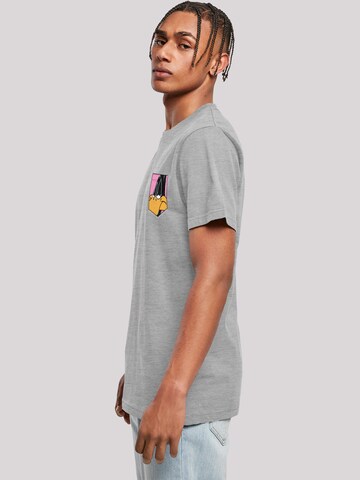 T-Shirt 'Looney Tunes Daffy Duck Face' F4NT4STIC en gris