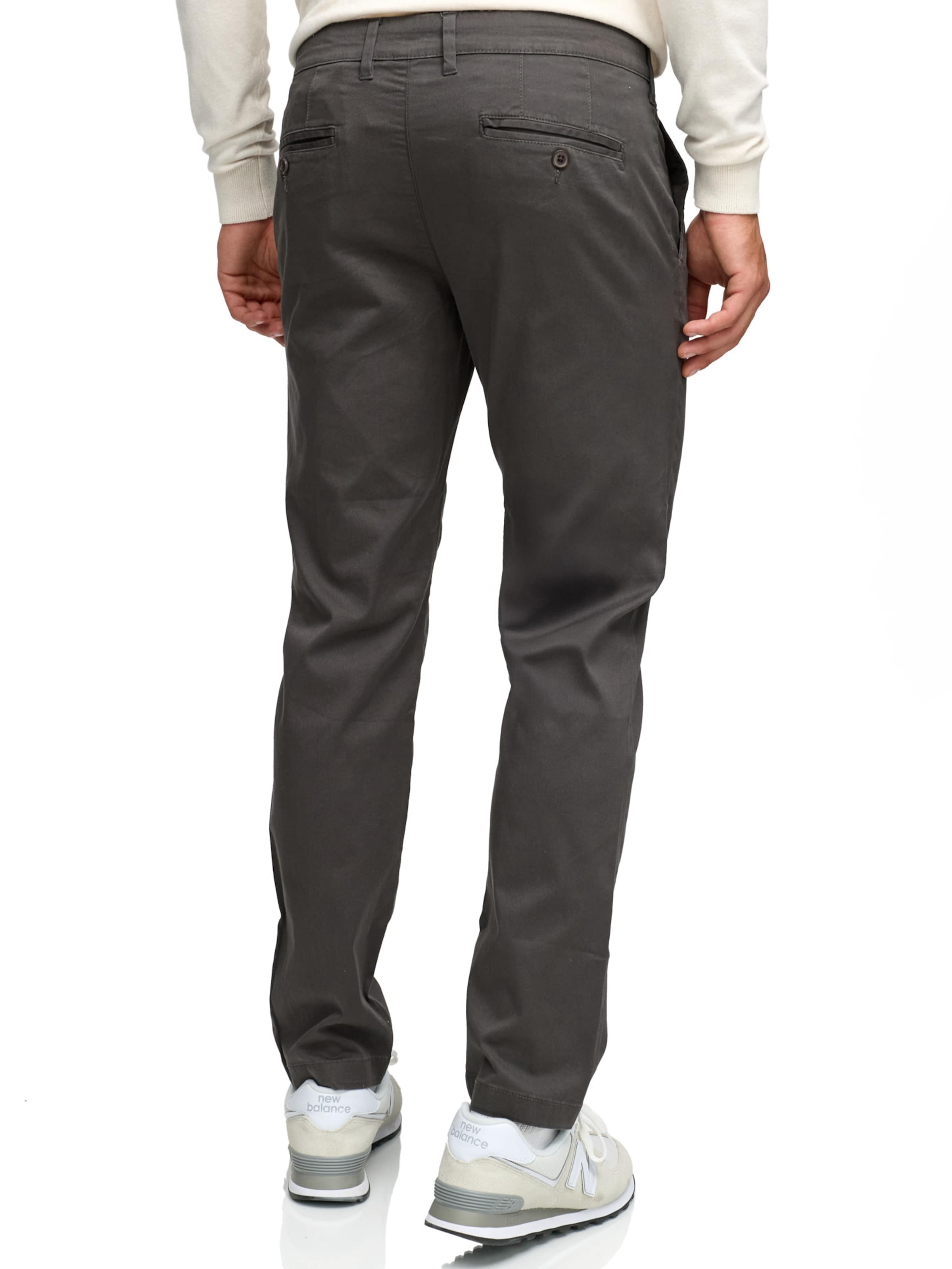 INDICODE JEANS Regular Chino Pants in Grey