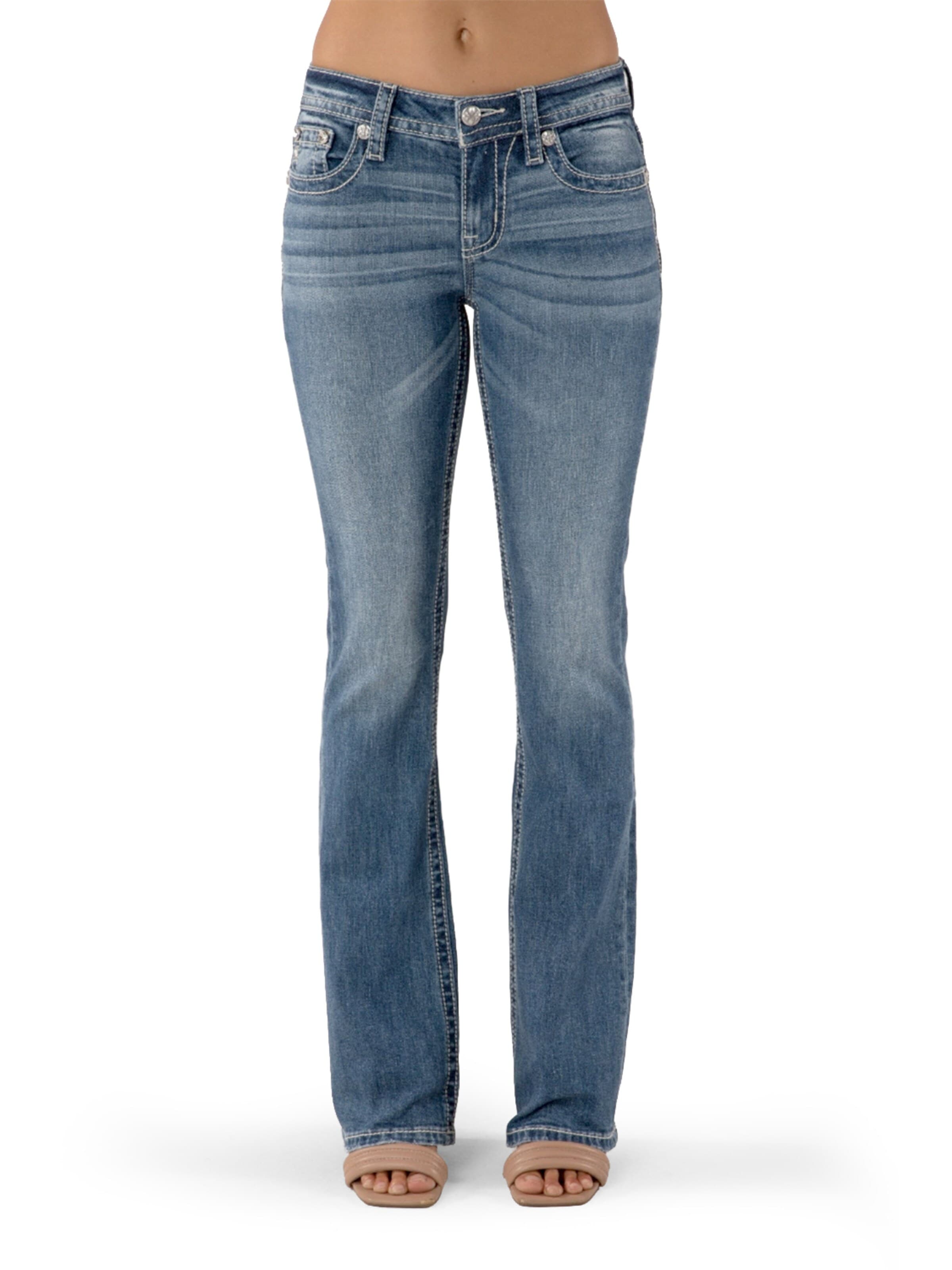 Miss Me Bootcut Jeans 'M985 Mid Rise Boot Jeans' in Blauw