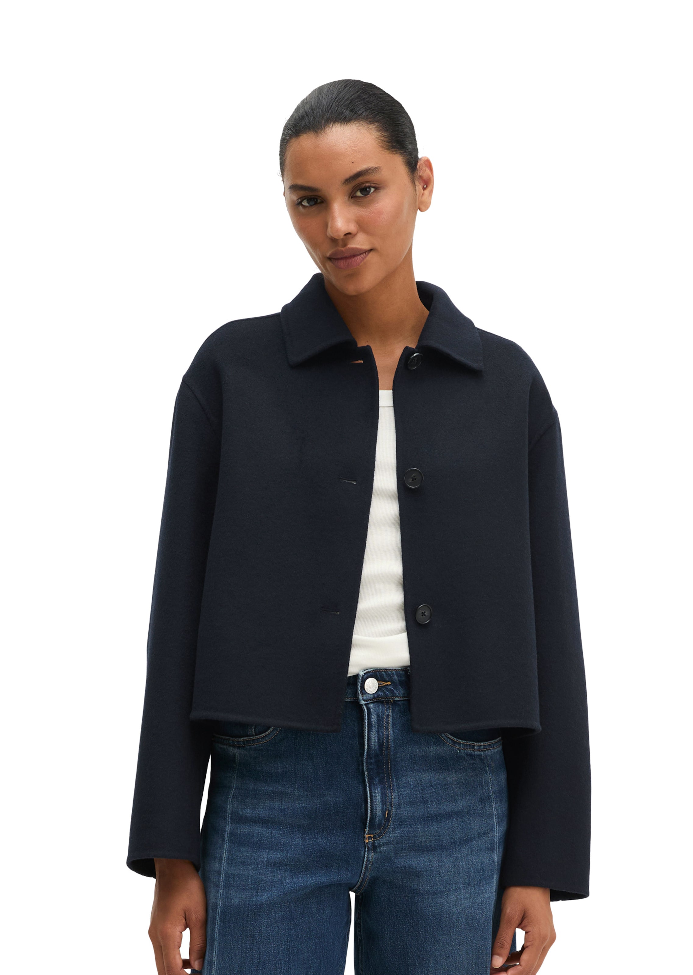 Marc O'Polo Winterjas in Blauw: voorkant