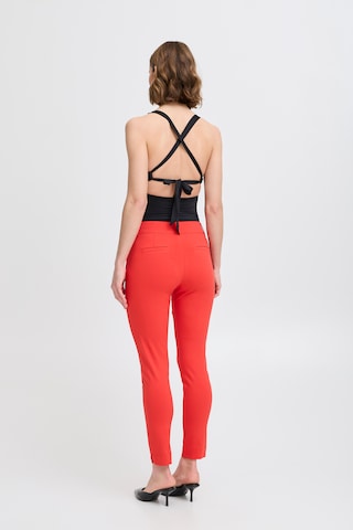 b.young - Slimfit Calças 'Dixi' em vermelho
