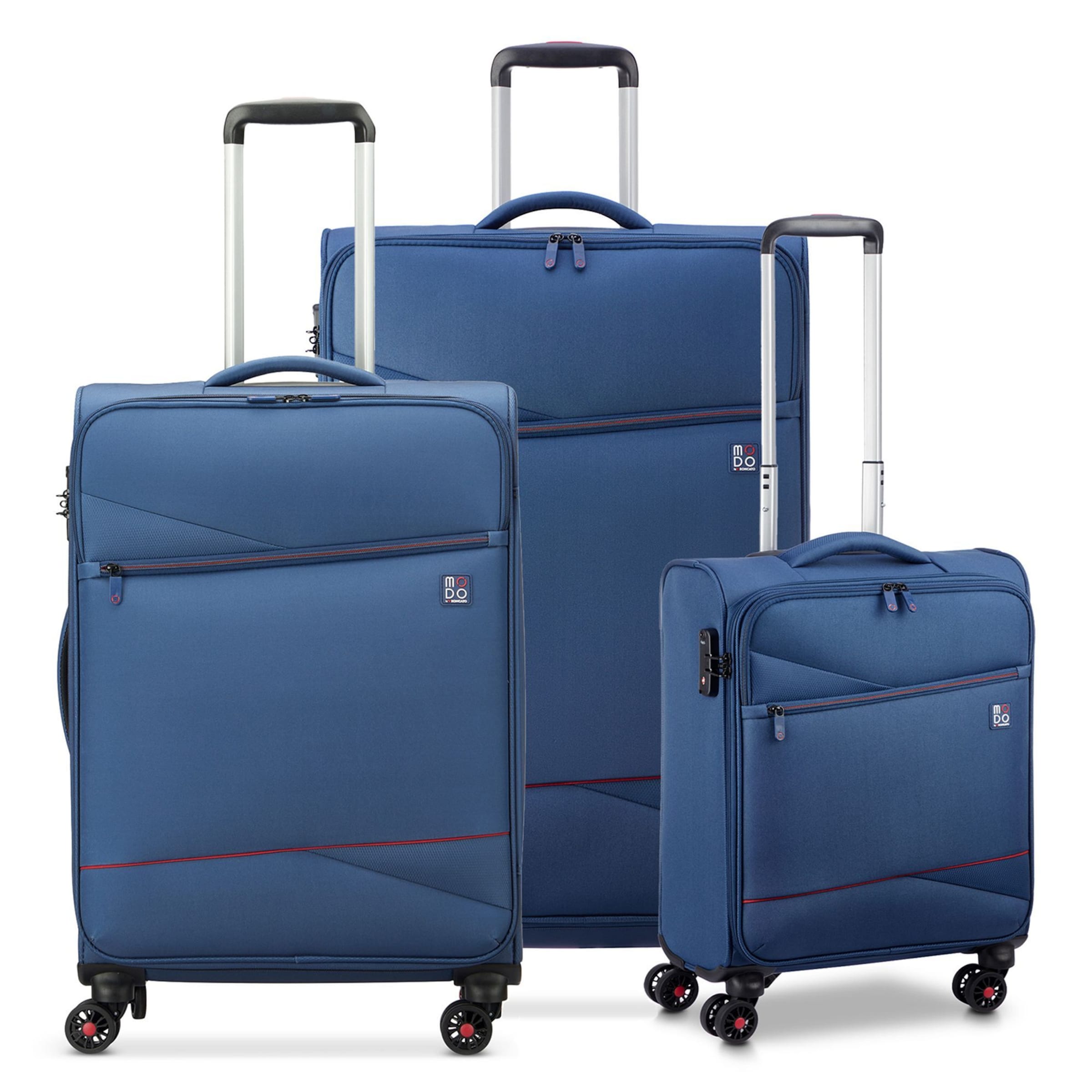 MODO by Roncato Suitcase Set 'Eclipse 2.0' in Blue: front