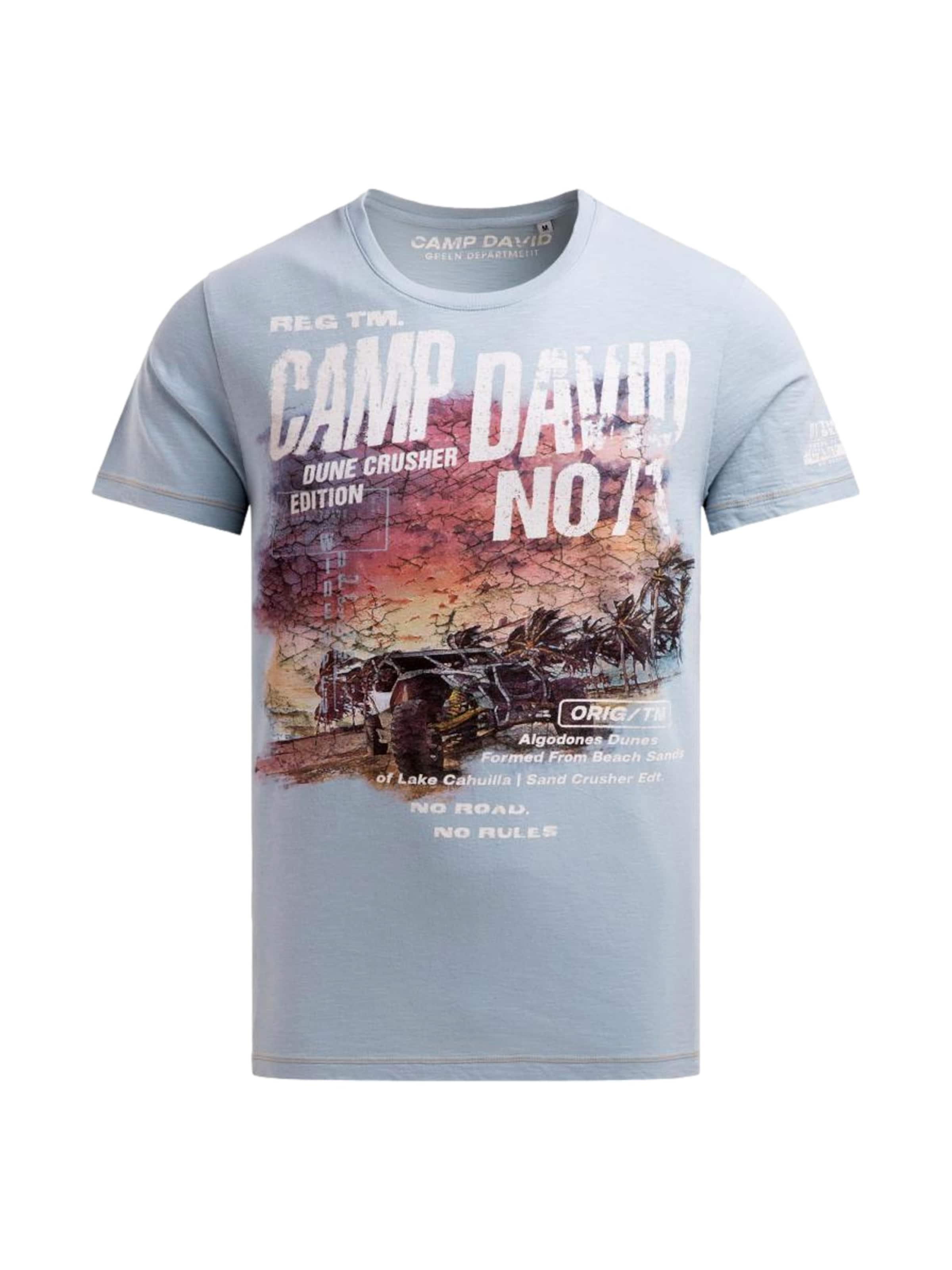 CAMP DAVID Shirt 'Dune Crusher' in de kleur Lichtblauw, Productweergave