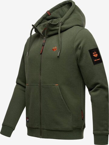 STONE HARBOUR Zip-Up Hoodie 'Jacobi Jamie' in Green