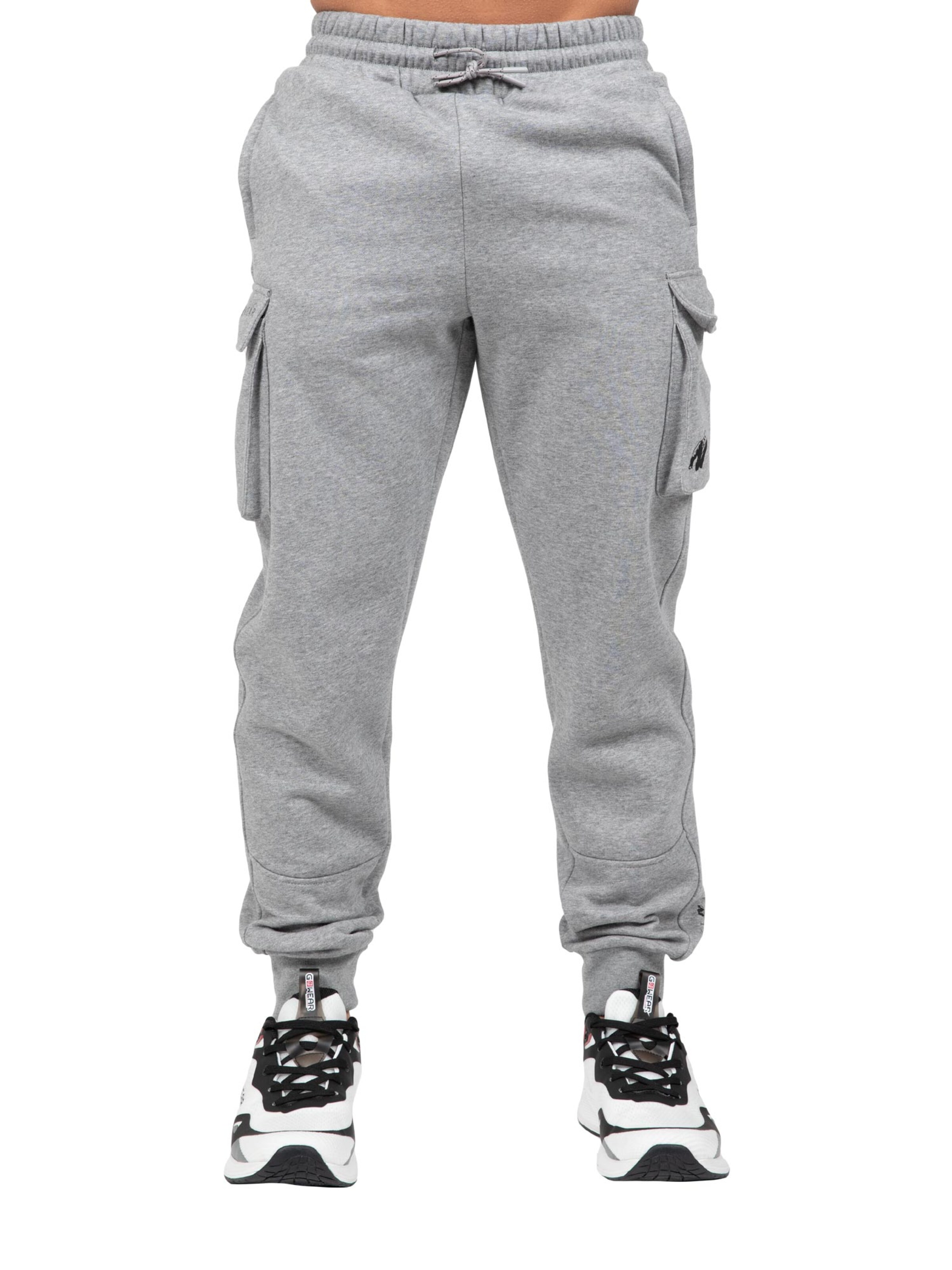 Tapered Pantaloni cargo 'Hudson' di Gorilla Wear in grigio: frontale