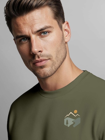 Neverless Sweatshirt 'Mountain Trail'‌‌‌‌‌‌‌‌ in Grün