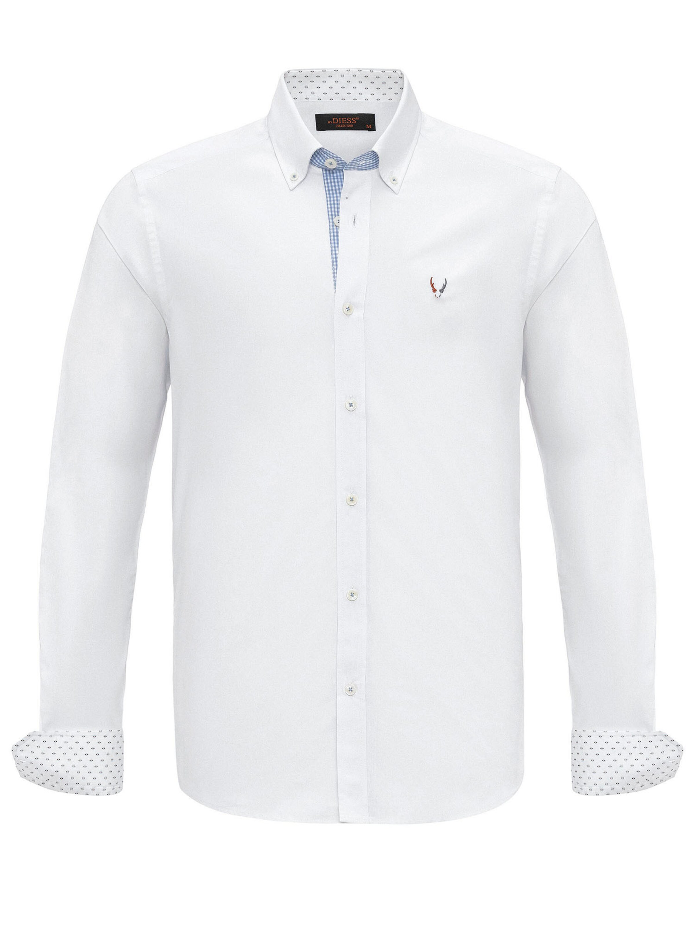 Regular fit Camicia di By Diess Collection in bianco: frontale
