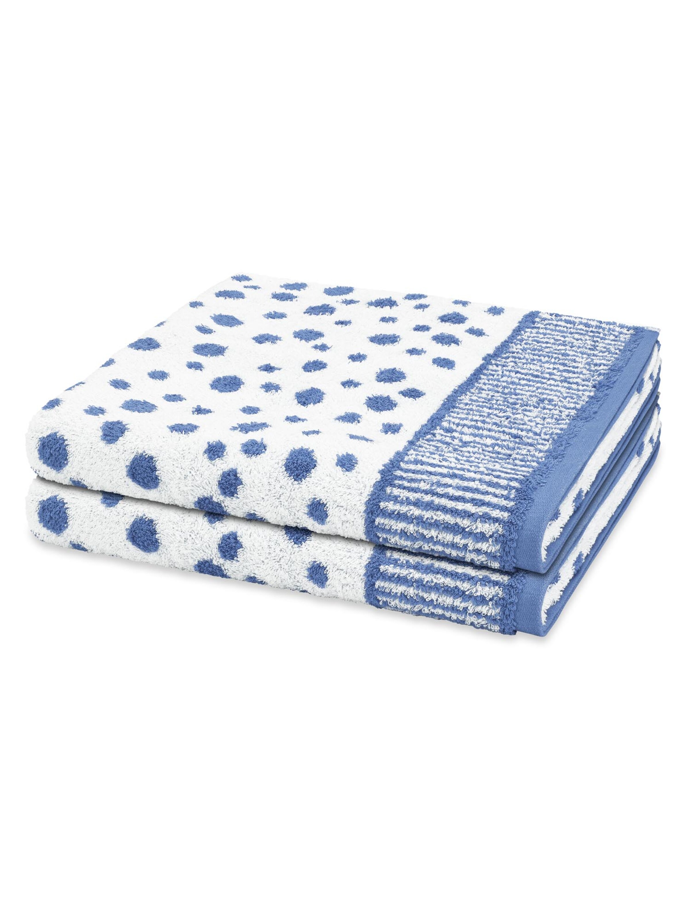 ROSS Towel 'Punkte allover' in Blue: front