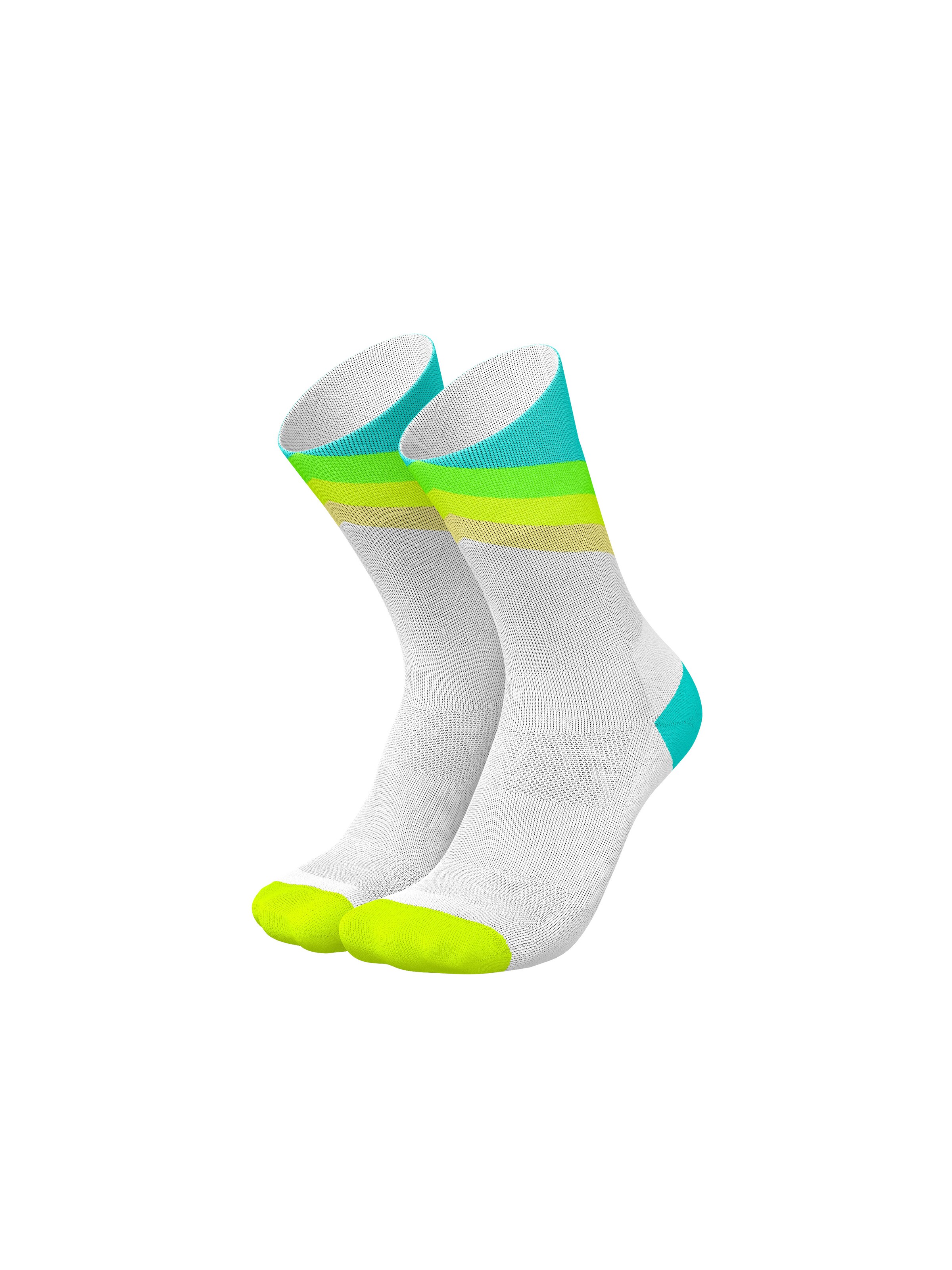 INCYLENCE Athletic Socks 'GRADES' in Yellow: front