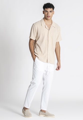 Gianni Kavanagh Regular fit Button Up Shirt 'Diamond' in Beige