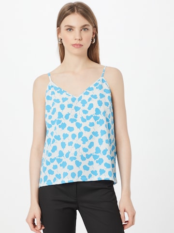 JUST FEMALE Top 'Bloom' in Blauw: voorkant