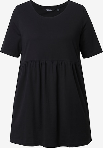 juoda Ulla Popken Marškinėliai: priekis