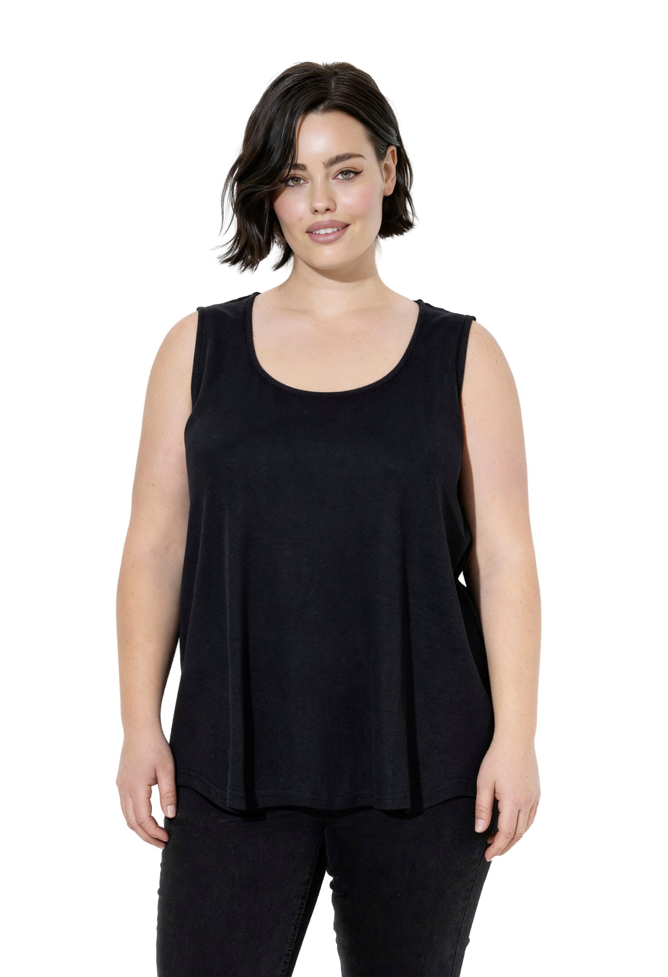 Ulla Popken Top in Schwarz: Vorderseite