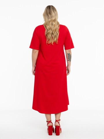 YOEK Jurk 'Basis' in Rood