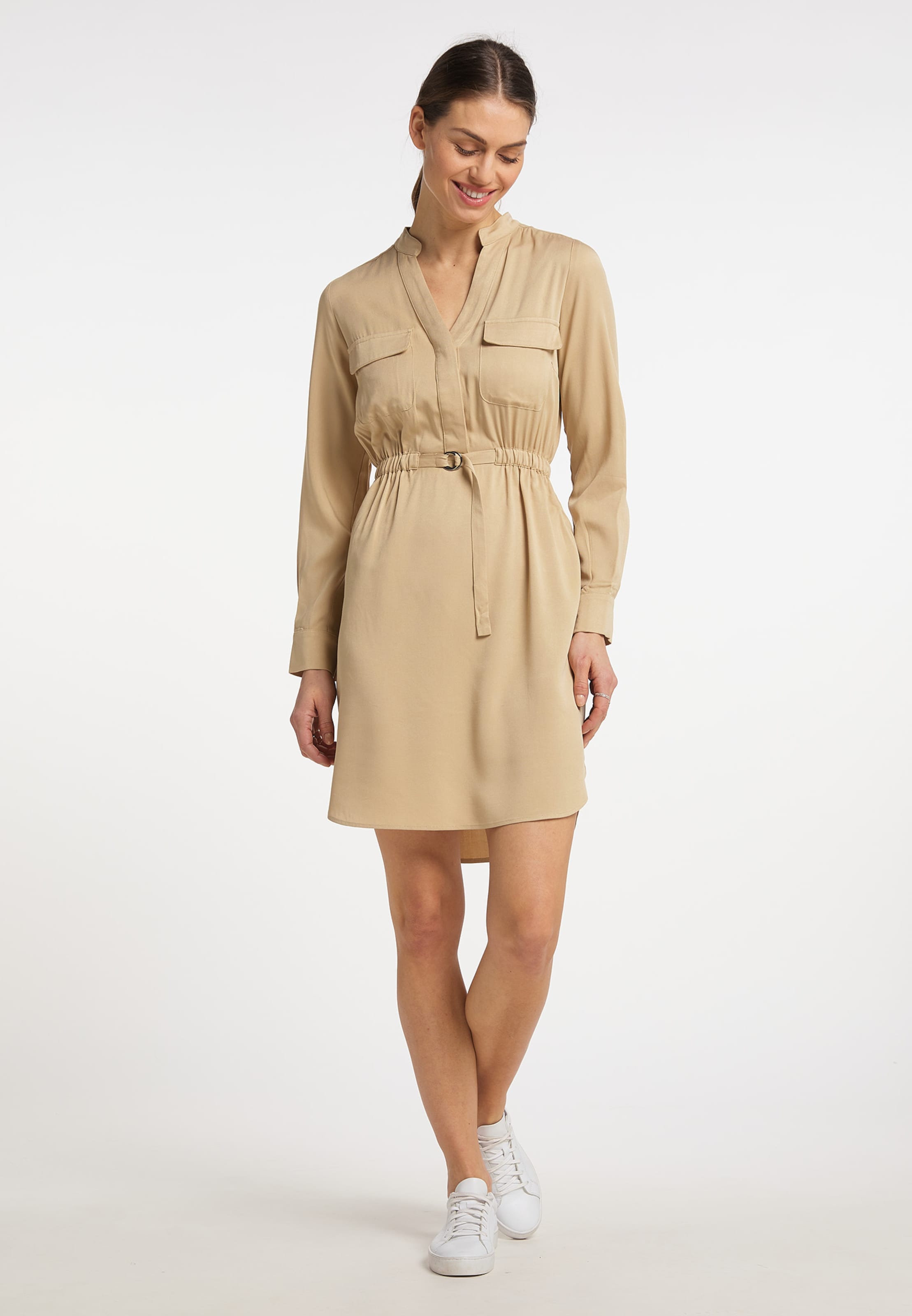 Frauen Große Größen usha BLUE LABEL Blusenkleid in Sand - GI50984 Frauen Große Größen usha BLUE LABEL Blusenkleid in Sand - GI50984